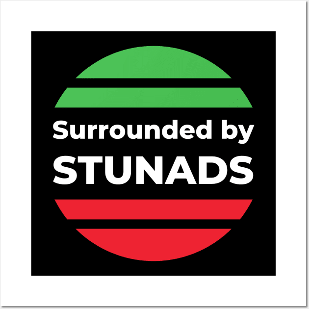 Funny Saying - Surrounded by Stunads Wall Art by GROOVYUnit